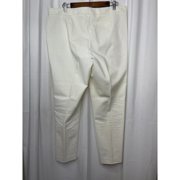 Vince Camuto pants slacks trousers chinos women's 14 white slash pockets work - Picture 12 of 16